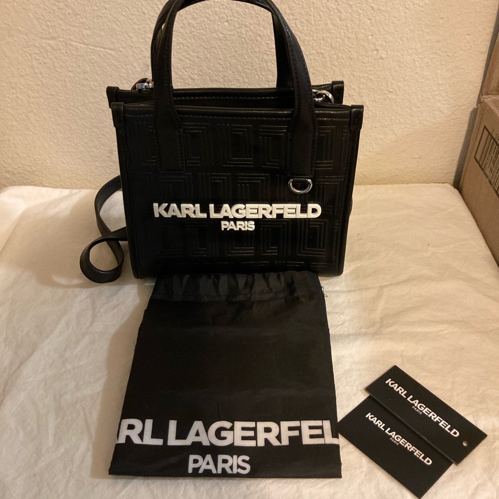 Karl Lagerfeld Black Satchel Bag